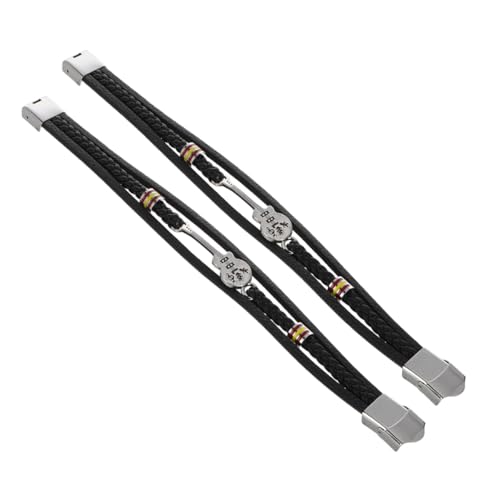Garneck 2stücke Gitarrenarmband Für Männer Aus Strapazierfähigem Pu Mehrschichtiges Punkdesign Verstellbares Armband Für Herren Modeschmuck Für Täglichen Gebrauch Und von Garneck