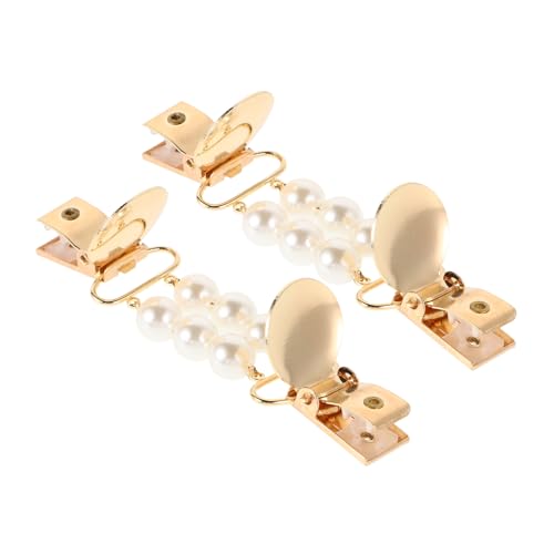 Garneck 2 Stück Vintage Cardigan Clips Damen Broschen mit Simulation Perle Dekorative Schal und Umhangverschluss Clips Robustes Design für Alltag und Besondere Anlässe von Garneck