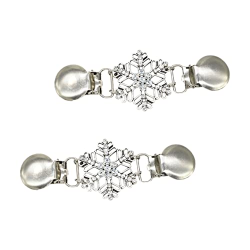 Garneck 2 Stück Vintage Schneeflocken Brosche Metalllegierung Anstecknadel Modischer Pullover und Schalclip Elegantes Schmuckaccessoire für Damenkleidung und Cardigans von Garneck