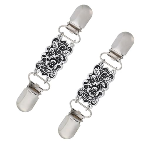 Garneck 2 Stück Vintage Strickjacken Clips Kreative Geschnitzte Schal und Pullover Verschlüsse für Damen Schmuck Accessoires Kratzfreie Oberfläche Vielseitig für Strickwaren Kleider von Garneck