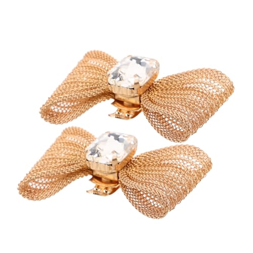 Garneck 2 Stück Wasserdichte Abnehmbare Strass schuhclips für Damen Eleganter Schleifen bowknot aus Zinklegierung Glanzvolle High Heel Dekoration Komfortabel und Langlebig von Garneck