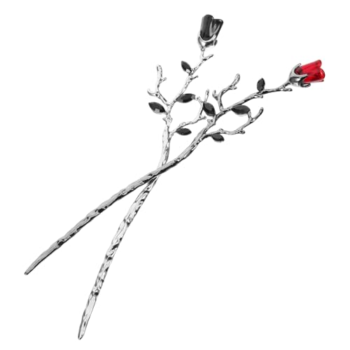 Garneck 2stücke Haarstäbchen Blume Haarnadeln Damen Haarschmuck Blumen-duttnadel Kopfschmuck Für Frauen Haarstyling-nadeln Duttnadel Für Damen Chignon Pin von Garneck