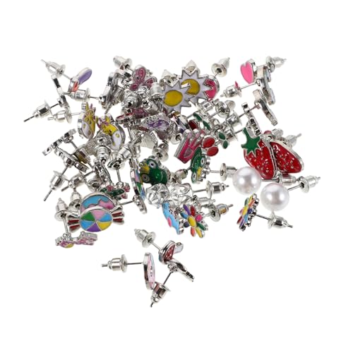 Garneck 20 Paare Teiliges Handgefertigte Obst-ohrstecker mit Öl-drip-finish Minimalistisches Design mit Herz Fruchtmotiven Vielseitig für Alltag Casual und Formelle Anlässe von Garneck