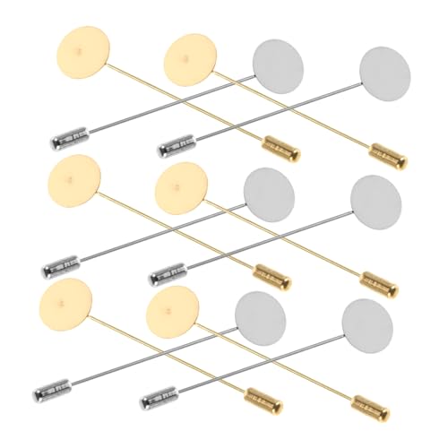 Garneck 20 Sätze DIY Kupfer Broschen Nadel Set Flache Runde Tablett Nadel für Schmuckprojekte Geeignet für Anstecknadeln Schals und Hüte Bastelzubehör Garneck 20 Sätze DIY Kupfer Broschen Nadel Set Flache Runde Tablett Nadel für Schmuckprojekte Geeignet für Anstecknadeln Schals und Hüte Bastelzubehör von Garneck