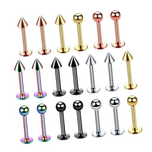 Garneck 20 Stück Lippenstecker Multifunktionale Ohrstecker Körperpiercing Schmuck für Männer und Frauen Farbenfrohe Auswahl für Piercing Garneck 20 Stück Lippenstecker Multifunktionale Ohrstecker Körperpiercing Schmuck für Männer und Frauen Farbenfrohe Auswahl für Piercing von Garneck