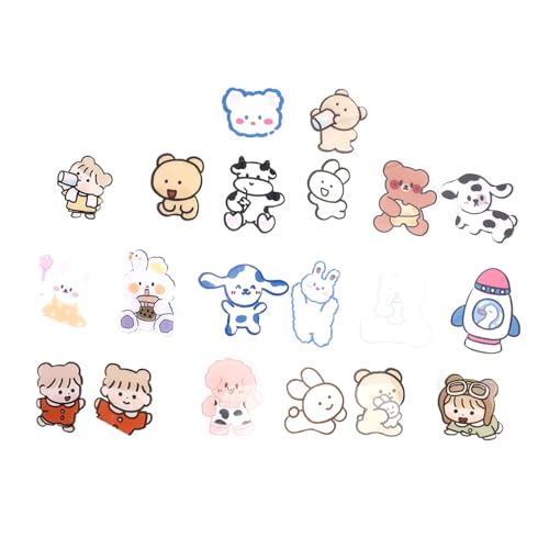 Garneck 20 Stück Teiliges Cartoon Broschen Niedliche Tier Anstecknadeln mit Vielseitigen Designs Kreative Modeaccessoires für Kleidung Taschen Rucksäcke Einfache Befestigung für Damen von Garneck