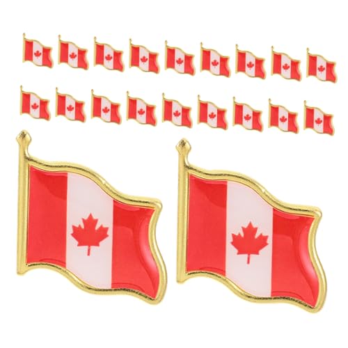 Garneck 20 Stück Teiliges Kanadische Ahornblatt Broschen Metall Anstecknadeln mit Butterfly Verschluss Vielseitiges Abzeichen für Nationalfeiertag Reisen Anzug Hut und Tasche Langlebig von Garneck