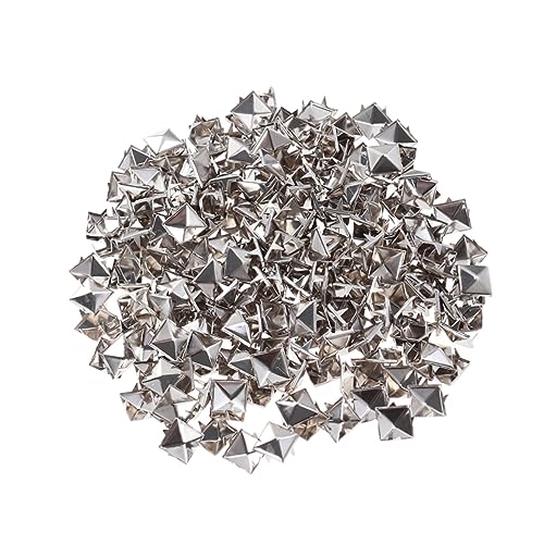 Garneck 200stücke Quadratische Metallnieten Spikes Und Nägel Für Diy Punk-schuhe Gürtel Kleidung Und Dekor Silberfarben von Garneck