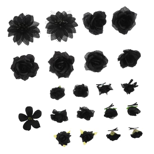 Garneck 21 Stück Teiliges Rosenhaar Boho Haarspangen mit Realistischen Künstlichen Rosenblüten Vielseitige Haarschmuck Clips für Damen für Hochzeiten Partys und DIY Haar Dekor von Garneck