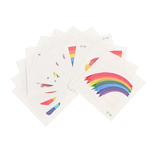 Garneck 24 Stück Regenbogen Tattoos Für – Temporäre Tattoos Und Aufkleber Für Die Parade - Buntes Regenbogen Deko-Set Für Kreative Bastelprojekte Und Feierliche Anlässe von Garneck