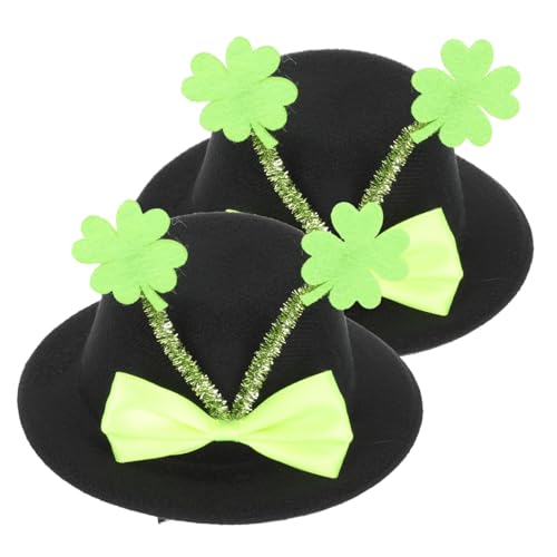 Garneck 2St Klee Haarschmuck Klauenclips für dünnes Haar Haarnadeln greifen haarschmuck st patricks day haarschmuck Hut gestaltete Haarspange klee haarspangen Haare ziehen von Garneck