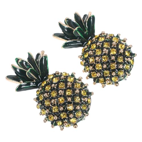 Garneck Ananas Brosche 2 Stück Vintage Anstecknadel Legierung Dekorative Brosche für Damen Stilvolle Accessoires für Kleidung Hüte und Taschen von Garneck