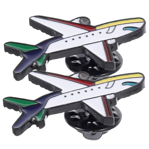 Garneck 2Stücke Cartoon Flugzeug Broschen Reisebrosche Legierung Unisex Anstecknadel für Kleidung Taschen Stilvolle Accessoires für Männer und Frauen von Garneck