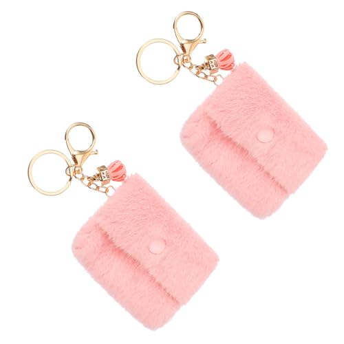 Garneck 2stücke Kleiner Schlüsselanhänger Münztasche Für Damen Und Herren Pu Material Entzückendes Design Für Handtaschen Schlüsselbund Und Geschenke von Garneck