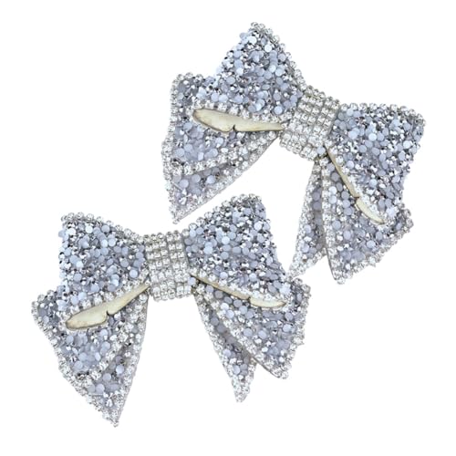 Garneck 2 Stücke Strass Schuhanhänger mit Schleife Schuhdekorationen für Damen Hochzeits Schuhschmuck Schuhe von Garneck