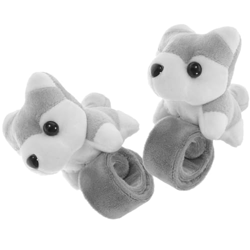 Garneck 2stücke Hund Design Stofftier Slap Band Armband Für Party Slap Bänder Schlagarmbänder Aus Plüsch Kindertage von Garneck