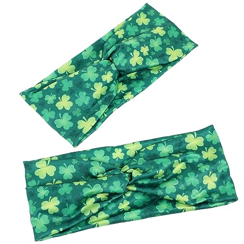 Garneck 2er Set St Patrick's Day Stirnbänder Für Damen Und Mädchen – Irische Kleeblatt Haarbänder in Leuchtendem Grün - Ideales Partyzubehör Für Feierlichkeiten Und Veranstaltungen von Garneck