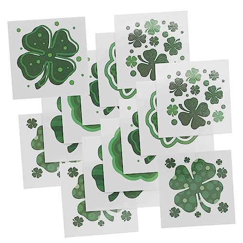Garneck 2er Set St Patrick's Day Tattoos – Temporäre Shamrock Tattoos Und Sticker Für Gesicht Und Körper - Perfekte Dekoration Für Party - Festival Und Feiertage Mit Wimpelkette von Garneck