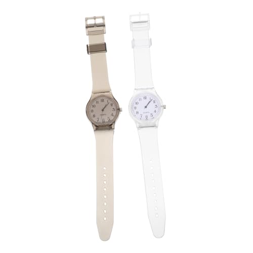 Garneck 2stücke Kunststoff Kinderuhr Für Übung Mit Klarer Zifferblattskala Und Hoher Wasserdichtigkeit Schlichtes Design Für Schüler Zur Zeitablesung von Garneck