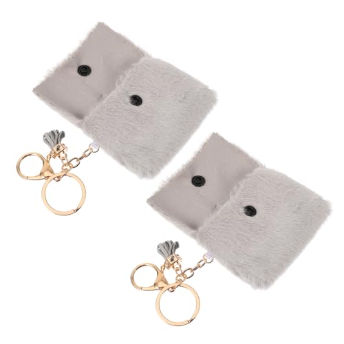 Garneck 2stücke Mini-münzbeutel Schlüsselanhänger Aus Hochwertigem Material Mit Metallschnalle Für Einfaches Befestigen Als Taschendekoration Oder Schlüsselanhänger Für Kleinigkeiten Wie m von Garneck
