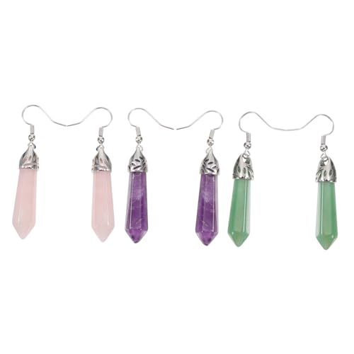 Garneck 3 Paare Ohrhänger Damen Ohrringe Modisch Langer Stil Ohrschmuck Geschenkidee von Garneck