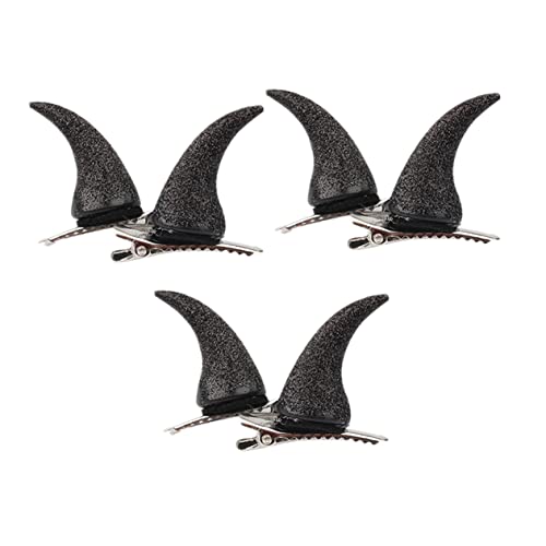 Garneck 3 Paare Teufelshorn Haarklammern Halloween Haaraccessoires für Frauen Lustige Kostüm Haarclips für Partys und Cosplay Einzigartiges Design für Festliche Anlässe von Garneck