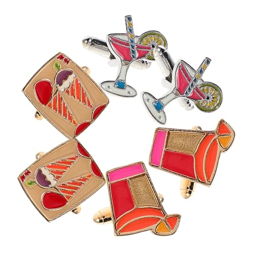 Garneck 3 Paare und Langlebige Manschettenknöpfe für Herren und Damen Kleine und Stilvolle Cufflinks für Partys und Anlässe von Garneck