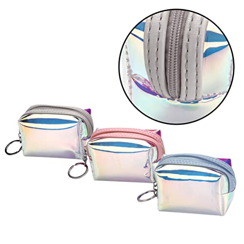 Garneck 3 STÜCKE Bunte Geldbörsen für Damen Kreative Aufbewahrungstaschen Umweltfreundliche Beutel Zufälligen Farben Praktische Organizer für Handy Lippenstift und Zufällige Farbe von Garneck