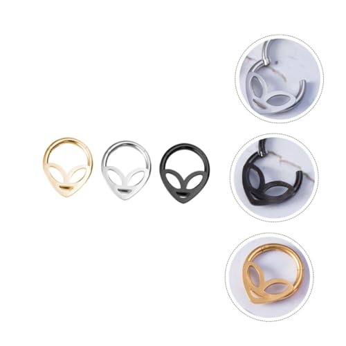 Garneck 3 STÜCKE Nasenring aus rostfreiem Metall Multifunktional und Kreativ Hypoallergen in Schwarz und Gold Langlebig und Hautfreundlich Modisches Piercing Schmuck für Damen und Herren Garneck 3 STÜCKE Nasenring aus rostfreiem Metall Multifunktional und Kreativ Hypoallergen in Schwarz und Gold Langlebig und Hautfreundlich Modisches Piercing Schmuck für Damen und Herren von Garneck