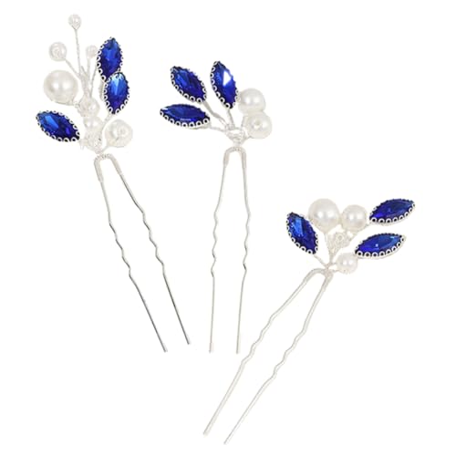 Garneck 3 Stck Teiliges U Förmiges Haarnadeln Set mit Kristallbesatz Eleganter Haarschmuck für Frauen Brauthaarnadeln für Hochzeit Hochwertiger Metall Haarpin Dekorativ und Fest Haltend von Garneck