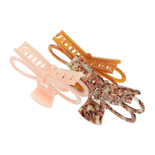 Garneck 3 Stück Große Haarklammer im Schleifen Design Rutschfeste Haarspange für Dickes und Dünnes Haar Teiliges Blau und Braun Vielseitiger Haarschmuck für Damen bei Alltag und Festen von Garneck