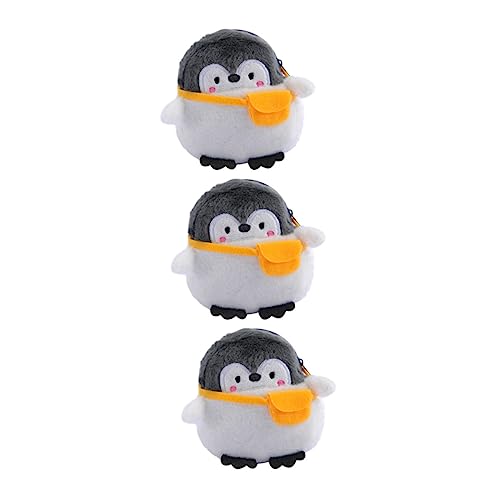 Garneck 3 Stück Niedliche Pinguin Münzbeutel Multifunktionale Aufbewahrungstasche für Lippenstifte Karten und Geld Weiß Umweltfreundliches Material für Damen und Teenager von Garneck
