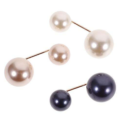 Garneck 3 Stück Perlen Sicherheitsbroschen für Damen Rutsch Taillenpin Dekorative Fixiernadeln für Kleider und Cardigans Stilvolle Broschen Fixieren und Verstellen der Kleidung von Garneck