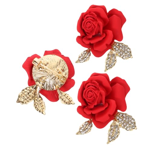 Garneck 3 Stück Strass Blumen Anstecker für Damen Hochzeits und Geburtstags Schmuck Anstecknadeln für Kleidung und Taschen von Garneck