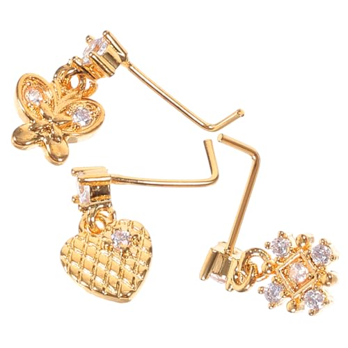 Garneck 3 Stück Teiliges Förmige Nasenringe aus Hautfreundliche Nasenpiercings Damen Glatte Oberfläche Schmerzfrei Tragbar Vielseitig Kombinierbar für Alltag und Party von Garneck