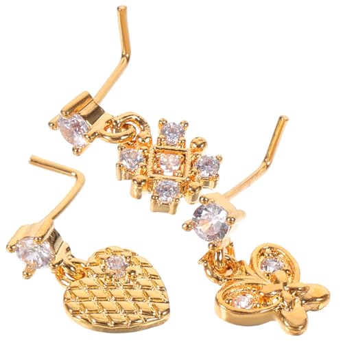 Garneck 3 Stück Teiliges Förmiges Nasenring Piercing Clip Nasenschmuck für Damen Langlebig Modisch Vielseitig für Partys und Besondere Anlässe von Garneck