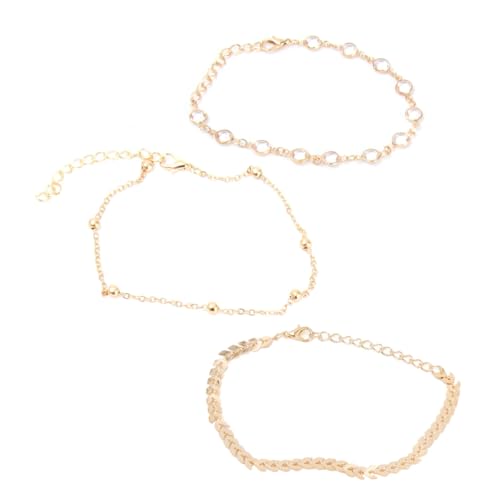 Garneck 3 Stück Teiliges Modisches Fußkettchen mit Rhinestones Vielseitiges Anklet für Frauen für Strandpartys und Alltagsschmuck Garneck 3 Stück Teiliges Modisches Fußkettchen mit Rhinestones Vielseitiges Anklet für Frauen für Strandpartys und Alltagsschmuck von Garneck