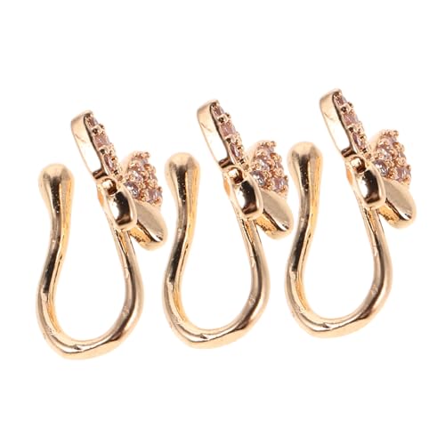 Garneck 3 Stück Teiliges Nasenring Nasenpiercing Schmuck für Damen und Herren Vielseitige Nasen und Lippenstecker Eleganter Goldfarbener Nostril Bone Feine Verarbeitung von Garneck