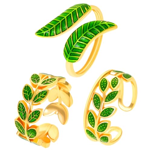 Garneck 3 Stück Teiliges Verstellbares Damen Modische Offene Schmuckringe Feine Verarbeitung Vielseitig Tragbar für Alltag Hochzeit Party Geschenk zum Geburtstag von Garneck