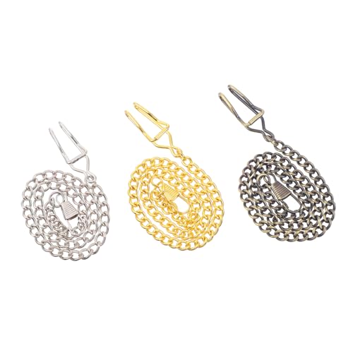 Garneck 3 Stück Uhrenketten Antike Taschenuhrketten Aus Metall Vintage Design Langlebig Für Männer Und Frauen Als Jeanskette Oder Taschenuhr Zubehör Geeignet von Garneck