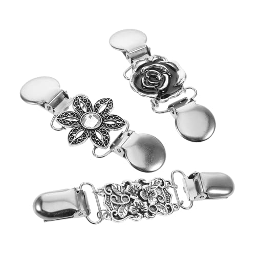 Garneck 3 Stück Vintage Teiliges Set Damen Pullover Clips Broschen für Schals Cardigans und Kleider Robuste Clips im Retro Stil für Vielseitige Modeaccessoires von Garneck