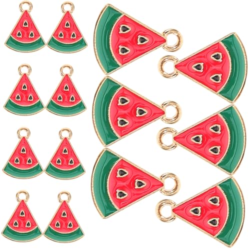 Garneck 30 Stück Teiliges Mini Wassermelonen Anhänger Legierung und Emaille Kreative DIY Schmuckanhänger für Halsketten Ohrringe Schlüsselanhänger Armbänder und Bastelprojekte von Garneck