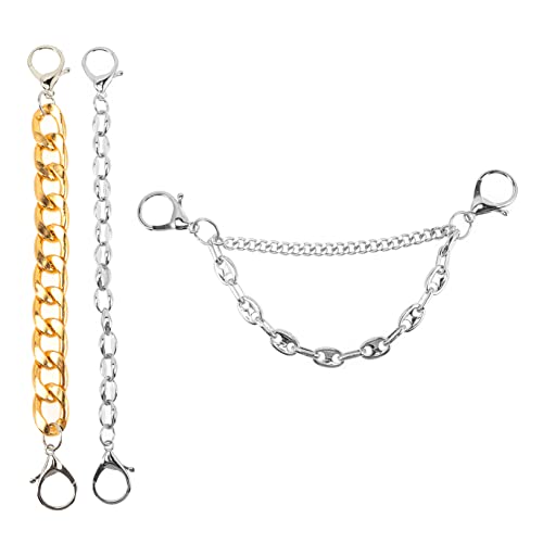 Garneck 3Stücke Punk Schuhketten Charms für Sneakers und Boots Einzigartiger Schuhschmuckdekor für Herren Schuhe Vielseitig und Dekorativ für Individuelles Styling von Garneck