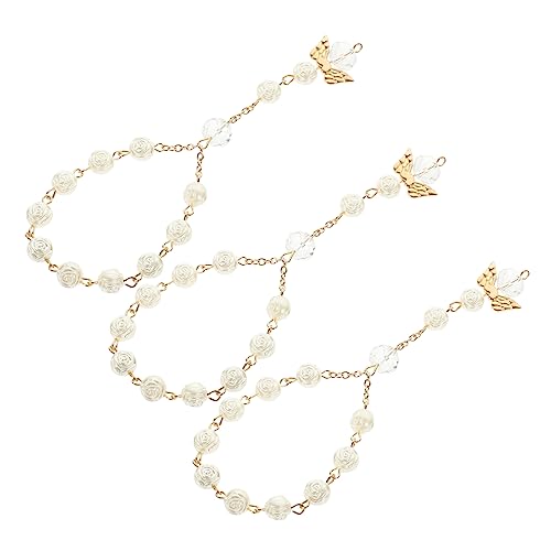 Garneck 3Stücke Teiliges Rosen Perlenarmband für Frauen Religiöse Gebetskette mit Stilvollen Rosen Design für Gebete und Tägliches Tragen Perfektes zur Taufe oder Kommunion Garneck 3Stücke Teiliges Rosen Perlenarmband für Frauen Religiöse Gebetskette mit Stilvollen Rosen Design für Gebete und Tägliches Tragen Perfektes zur Taufe oder Kommunion von Garneck