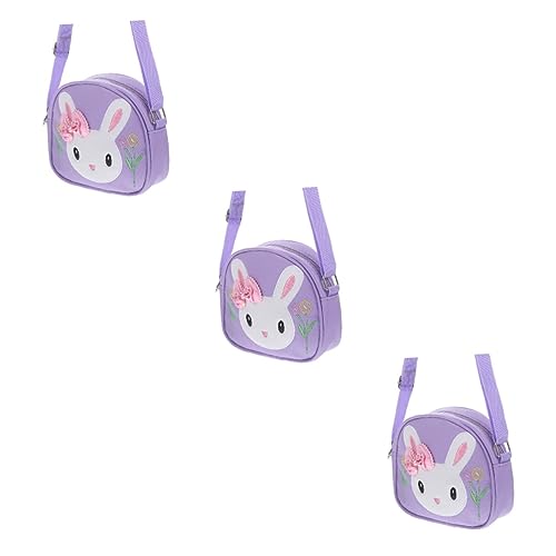 Garneck 3st Umhängetasche Für Mädchen Urlaubsutensilien Katze Umhängetasche Taschen Für Mädchen Glitzer Geldbörse Kawaii Kinder Geldbörse Geschenk Pu-Leder Niedlich Kleinkind Notwendigkeit von Garneck