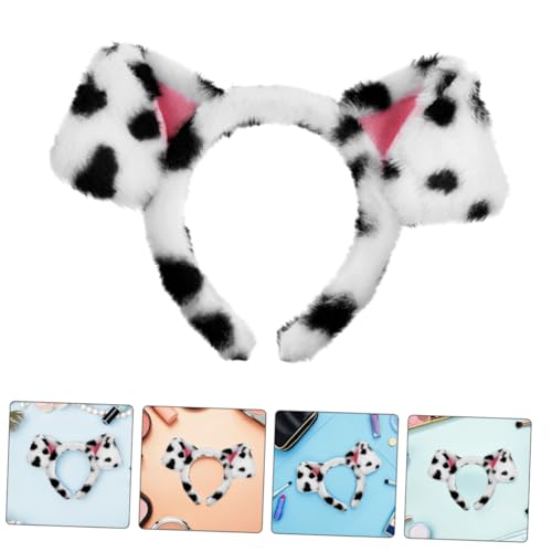 Garneck 3stücke Dalmatiner-hundeohren-stirnband Mit Gefleckten Ohren Tierohr-haarband Für Cosplay Und Kostüme Leichtes Und Bequemes Stirnband Für Junge Mädchen Und Erwachsene von Garneck