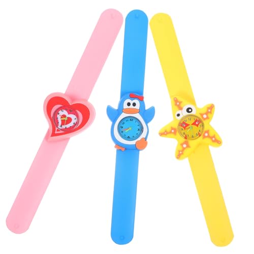 Garneck 3stücke Junge Mädchen Cartoon Armbanduhr Silikon Armbanduhr Für Jungen Und Mädchen Lovely Design Strapazierfähig Und Sicher Geschenkidee Für Geburtstage Und Feiertage von Garneck