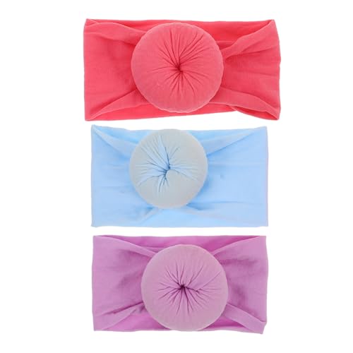 Garneck 3stücke Nylon Stirnbänder Für Junge Mädchen Weiche Donut-design Stirnbänder Für Neugeborene Und Kleinkinder Bequeme Kopfbedeckung Für Mädchen Und Junge Leicht Zu Tragen von Garneck