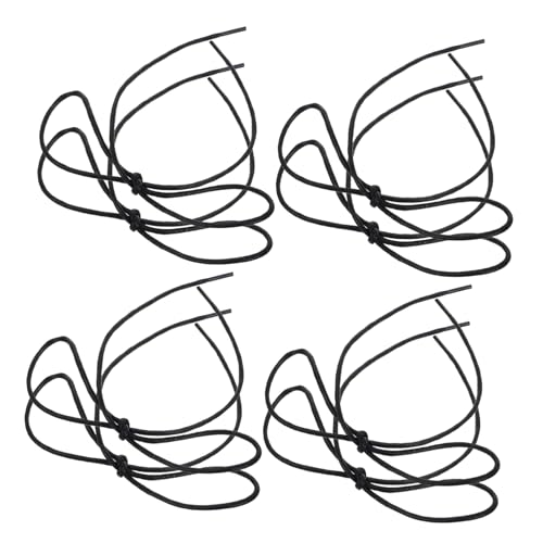 Garneck 4 Paar Gewachste Baumwoll Schnürsenkel Rund für Herren Business Lederschuhe und Stiefel Robuste Schnürbänder für Sneaker Stiefel und Alltagsschuhwerk Schwarz von Garneck