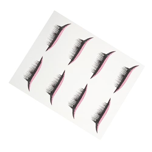 Garneck 4 Paare Eyeliner Aufkleber Wimpernsticker Selbstklebend Glänzend für Perfektes Augen Make Up Alltag Party Halloween Cosplay von Garneck